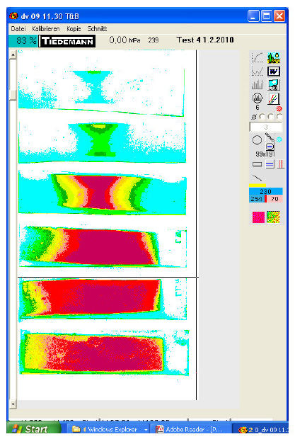 Result of different superimposed pressure films