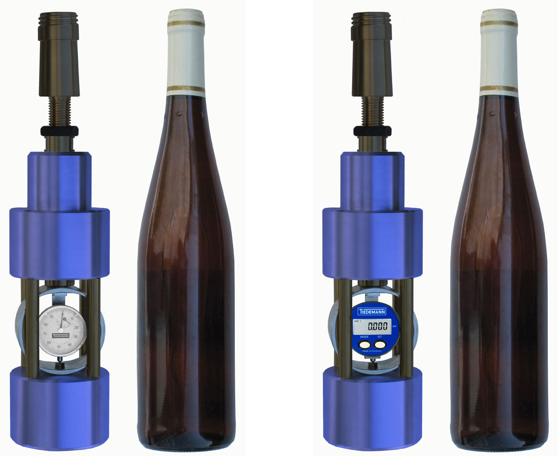 Wine Bottle Head Load Tester TWP 2 (left) and TWP 5 (right)